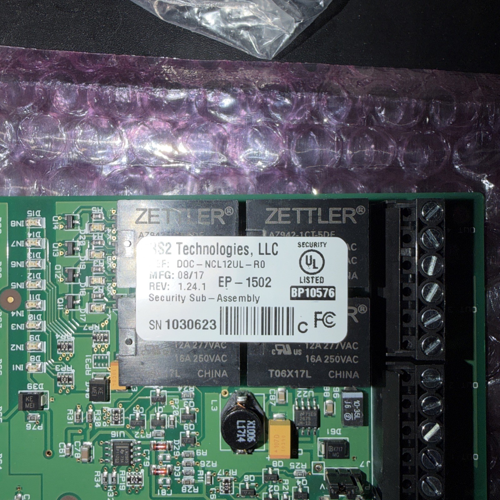 RS2 Tech MERCURY EP1502 Intelligent Dual Reader Controller Board - Working/Used