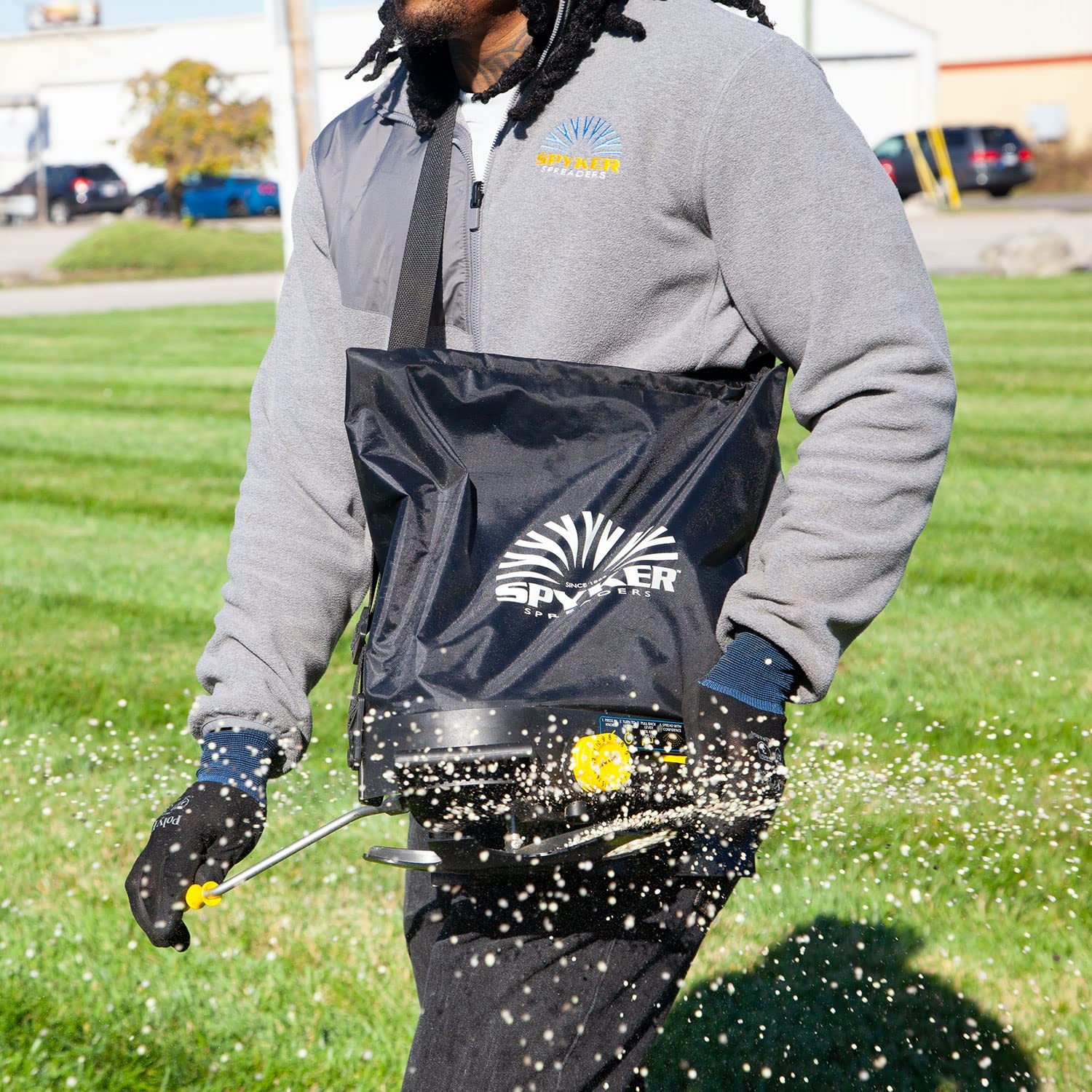 Spyker 25lb Bag Spreader with Material Viewing Window & Easy Calibration Syst...