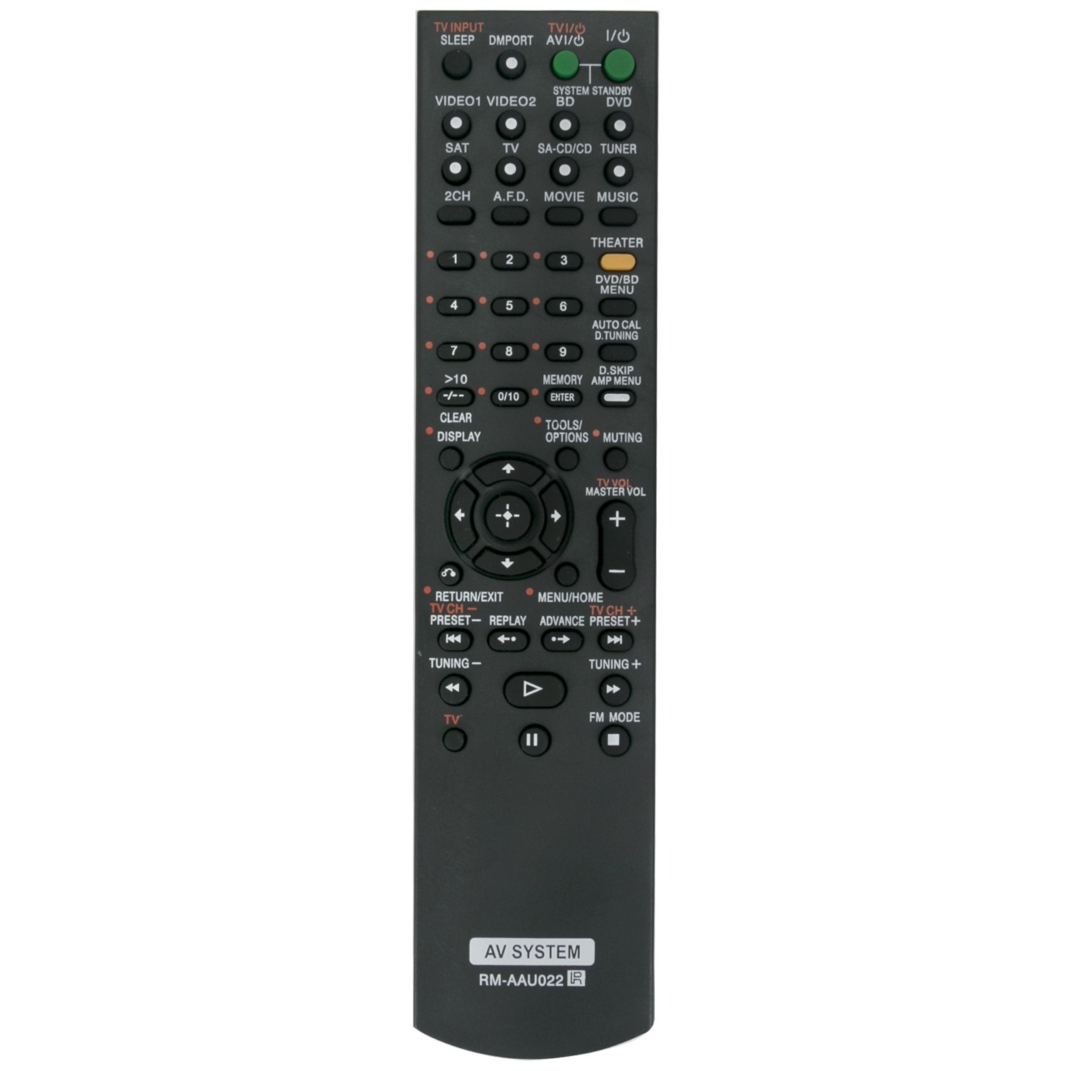 RM-AAU022 Replace Remote Fit for Sony AV Receiver STR-DG520 HT-SF2300 STR-KS2300