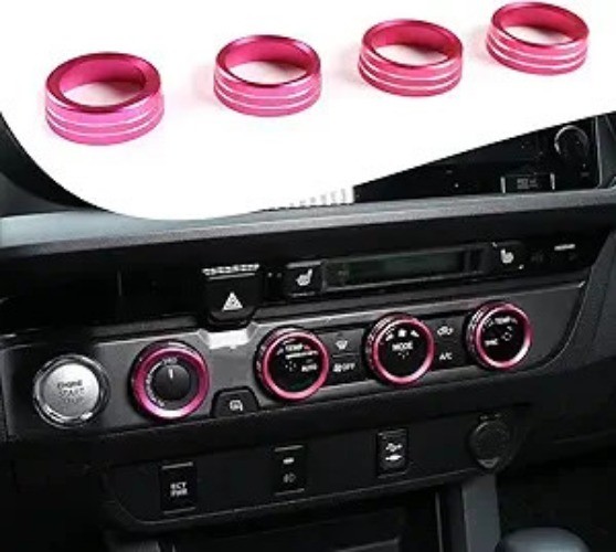 Fit for Car Central Control Air Conditioning Knob Ring, Interior P Color: pink