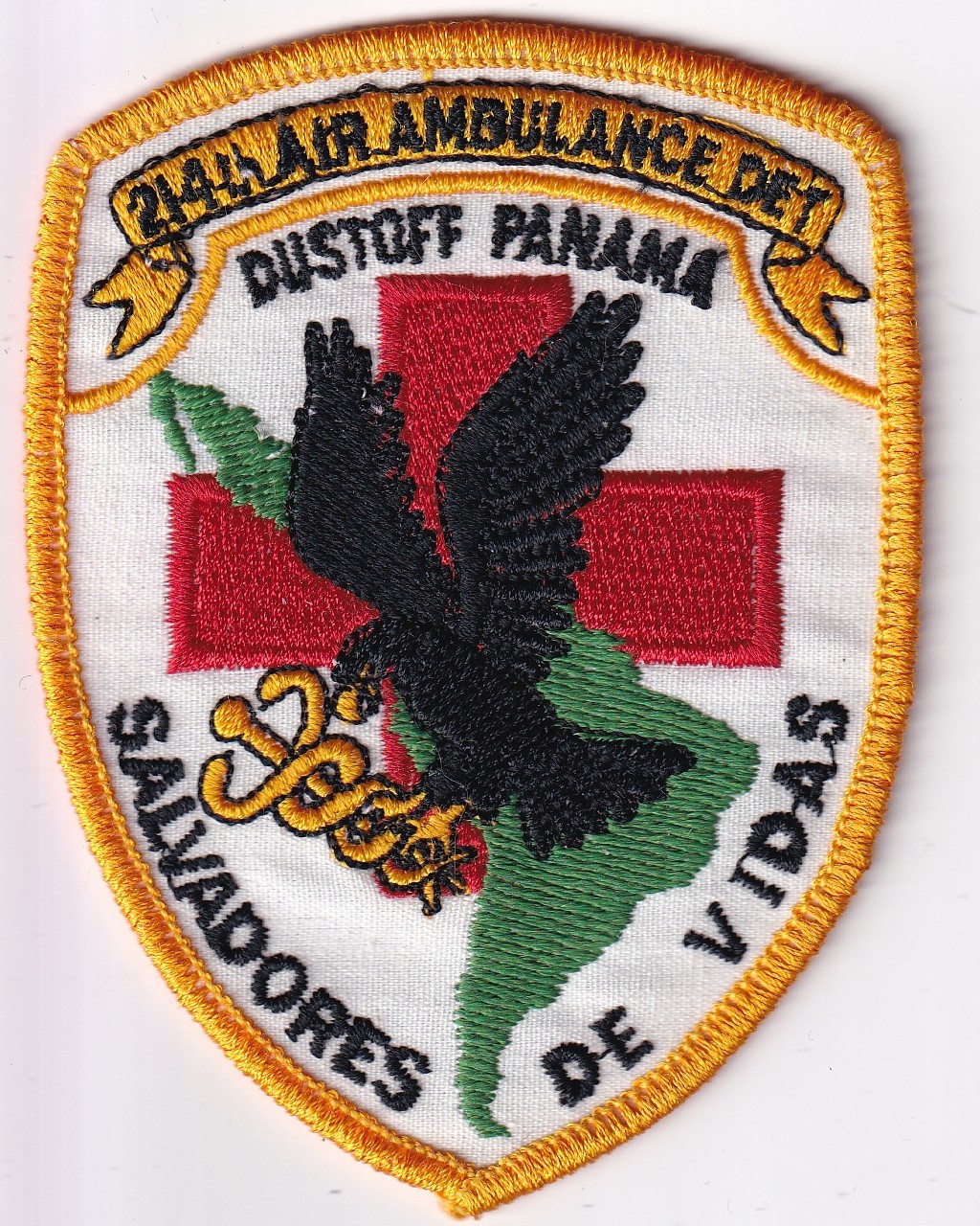 214th Air Ambulance Det Dustoff Panama made US Army Aviation patch