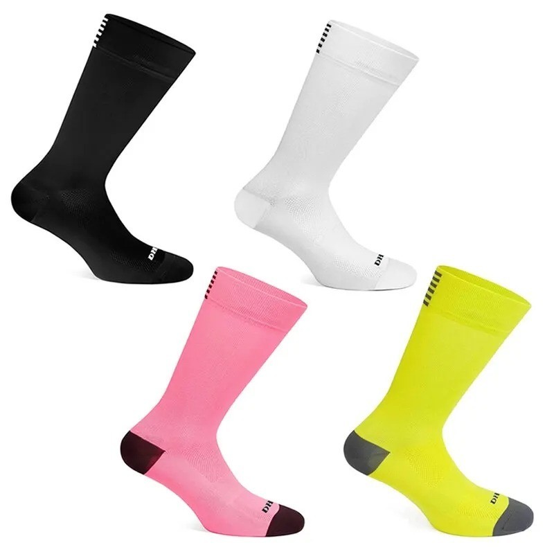 Cycling Running Socks Quick Dry Mid Tube Unisex Sports Fitness Breathable Socks