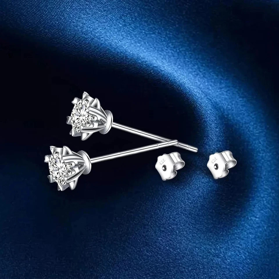30Pcs/15 Pairs 925 Sterling Silver Earring Backs Replacement Secure Ear Locking