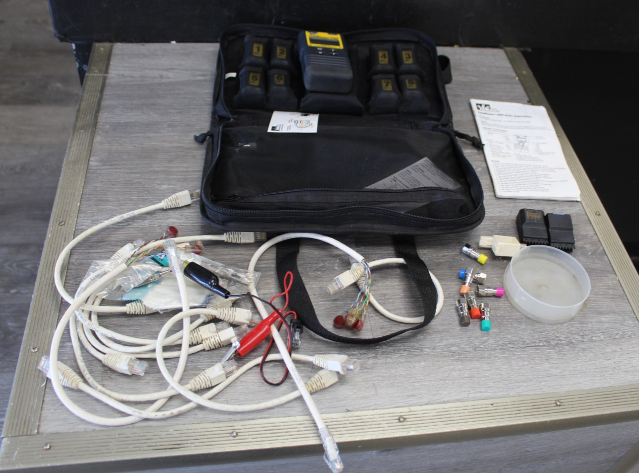 IDEAL LinkMaster PRO Cable Tester Kit with remotes 1-8, cables, case