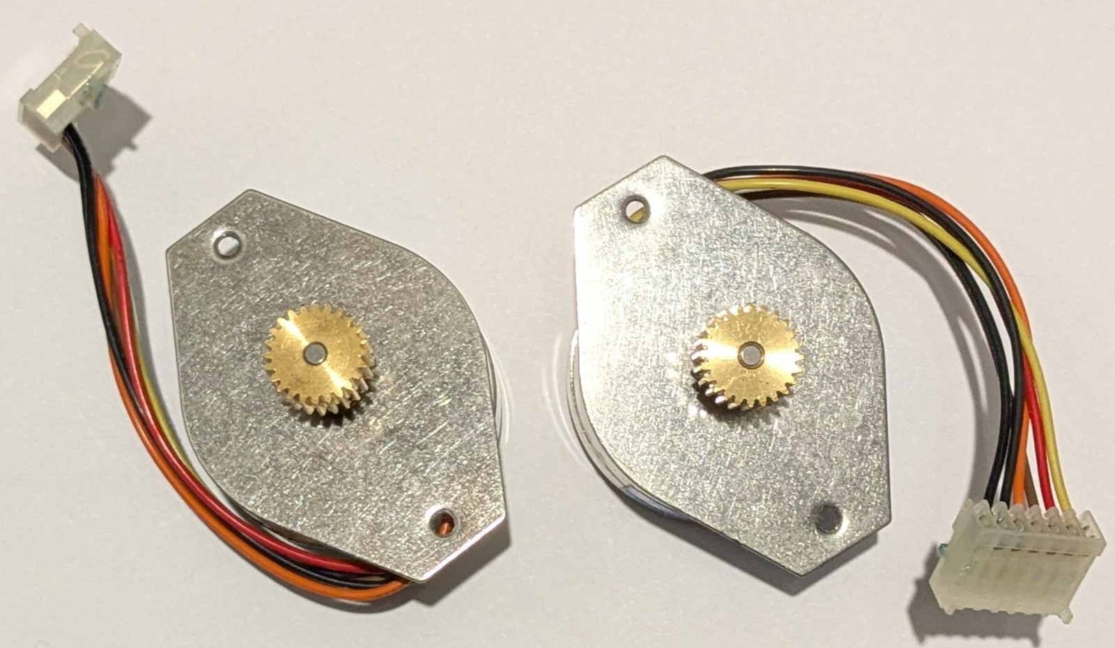 2X Fuji Stepper Motor / Alternator w/ Gear - Low Current AC Japan Alternator