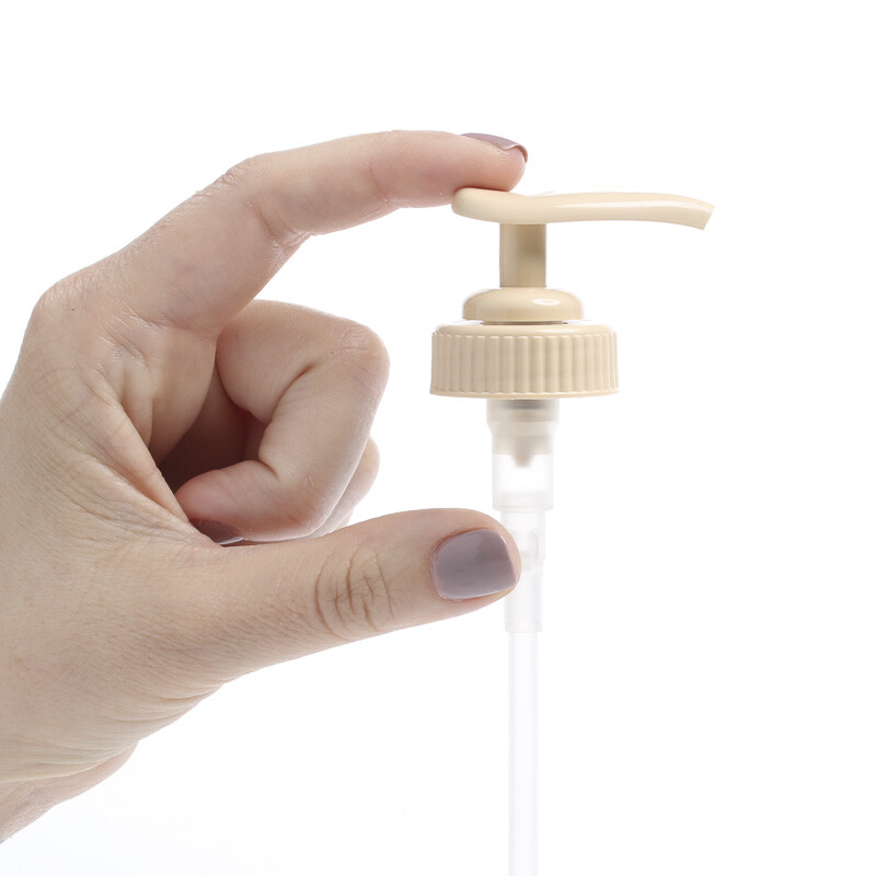 Tan Threaded Short Neck Dispenser Pump | 6 Pieces