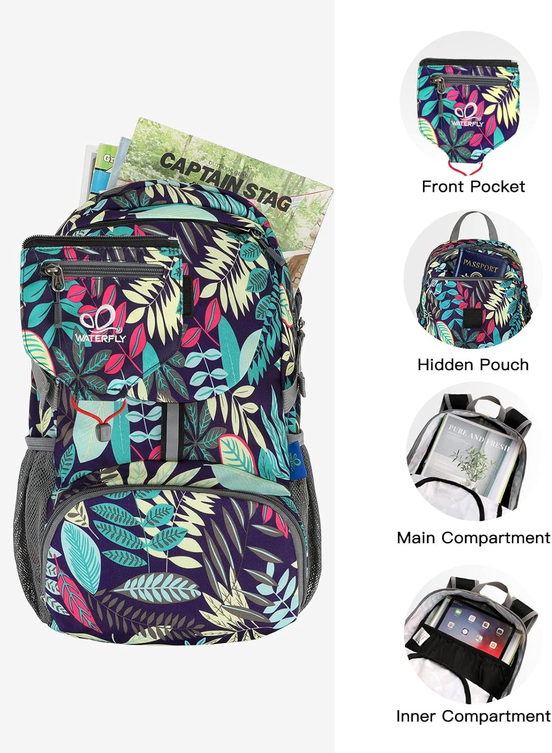 Small Lightweight Packable Backpack: 20L Ultra Light Foldable Travel Hiking Camp