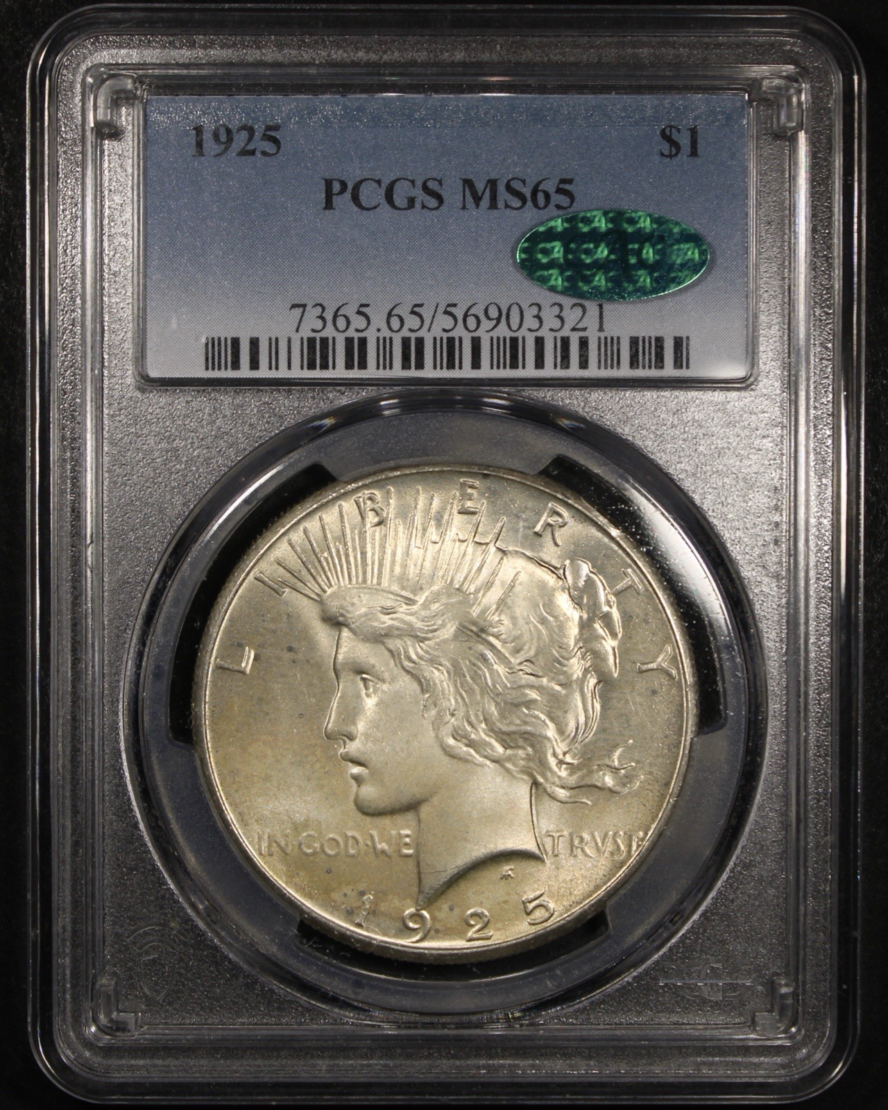 1925 Peace Dollar - $1 PCGS MS65 CAC ✅ - Nice Surfaces!