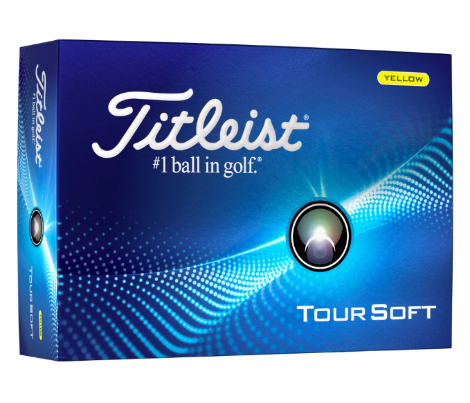 2024 Titleist Tour Soft Golf Balls 12ct, Yellow