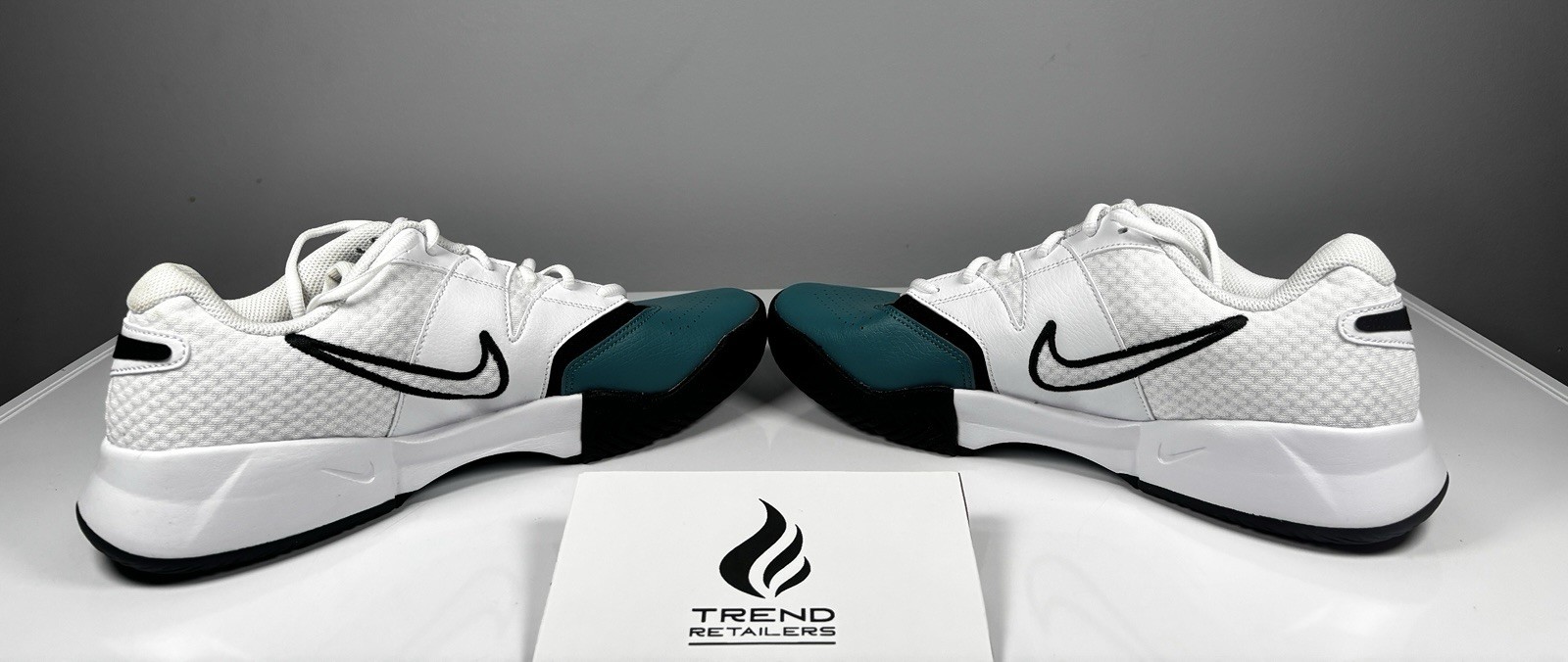 Nike Court Lite 4 Tennis Pickleball Shoes White Green Black Sz 12 FD6574-104 New