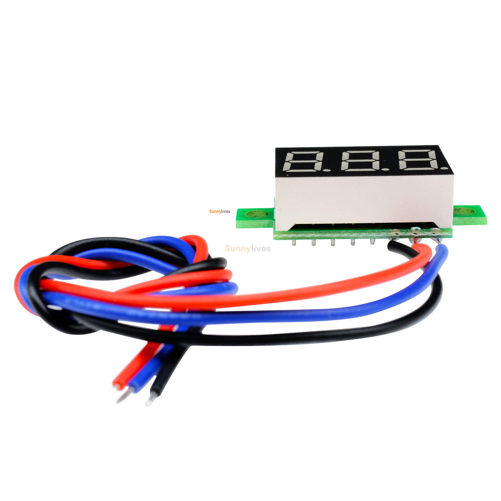 DC 0-30V LED Panel Voltage Meter 3-Digital Display Voltmeter 0.36 inch 3 Wires