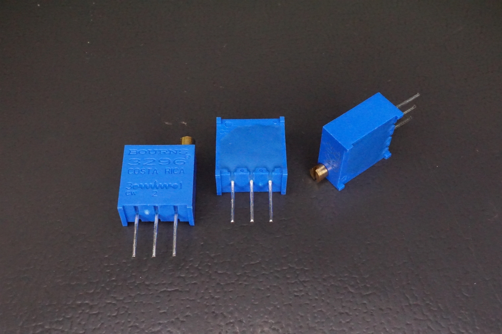 Lot of 3 3296W-1-202LF Bourns Trimmer Potentiometer 2k Ohm 10% 1/2W 500mW 25Turn