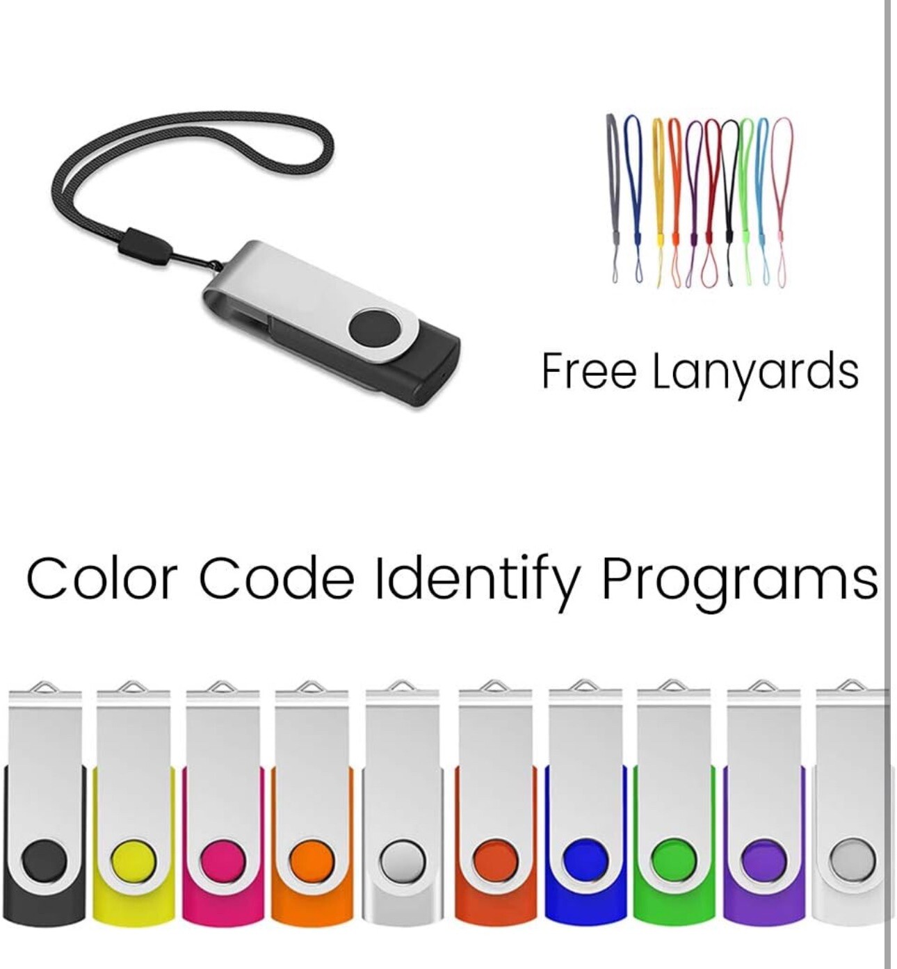 TEWENE 20 pieces set USB memory flash memory 10-color mixed (128MB)