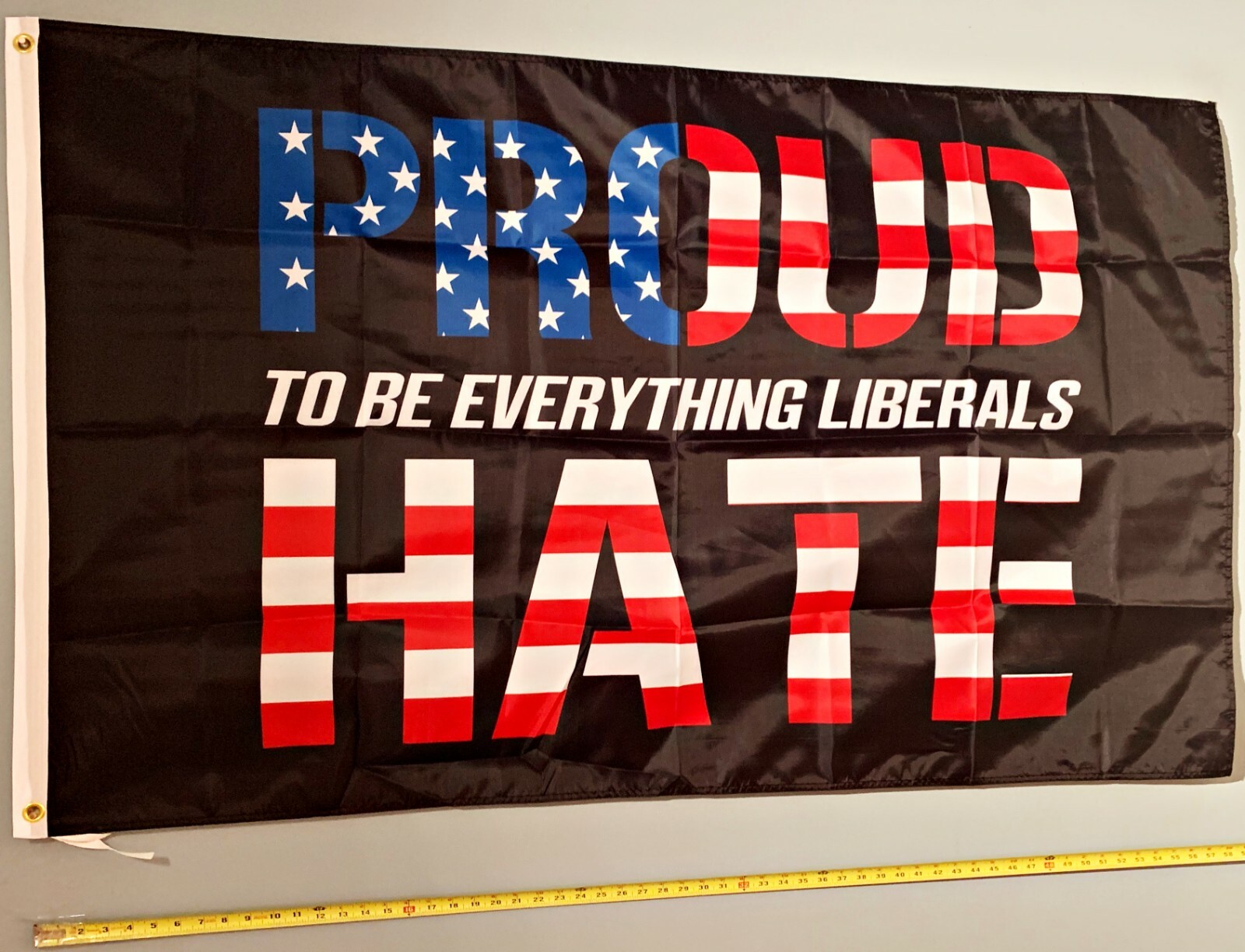 DONALD TRUMP FLAG FREE SHIP USA SELLER I Hate Liberal 2024 Desantis USA Sign 3x5