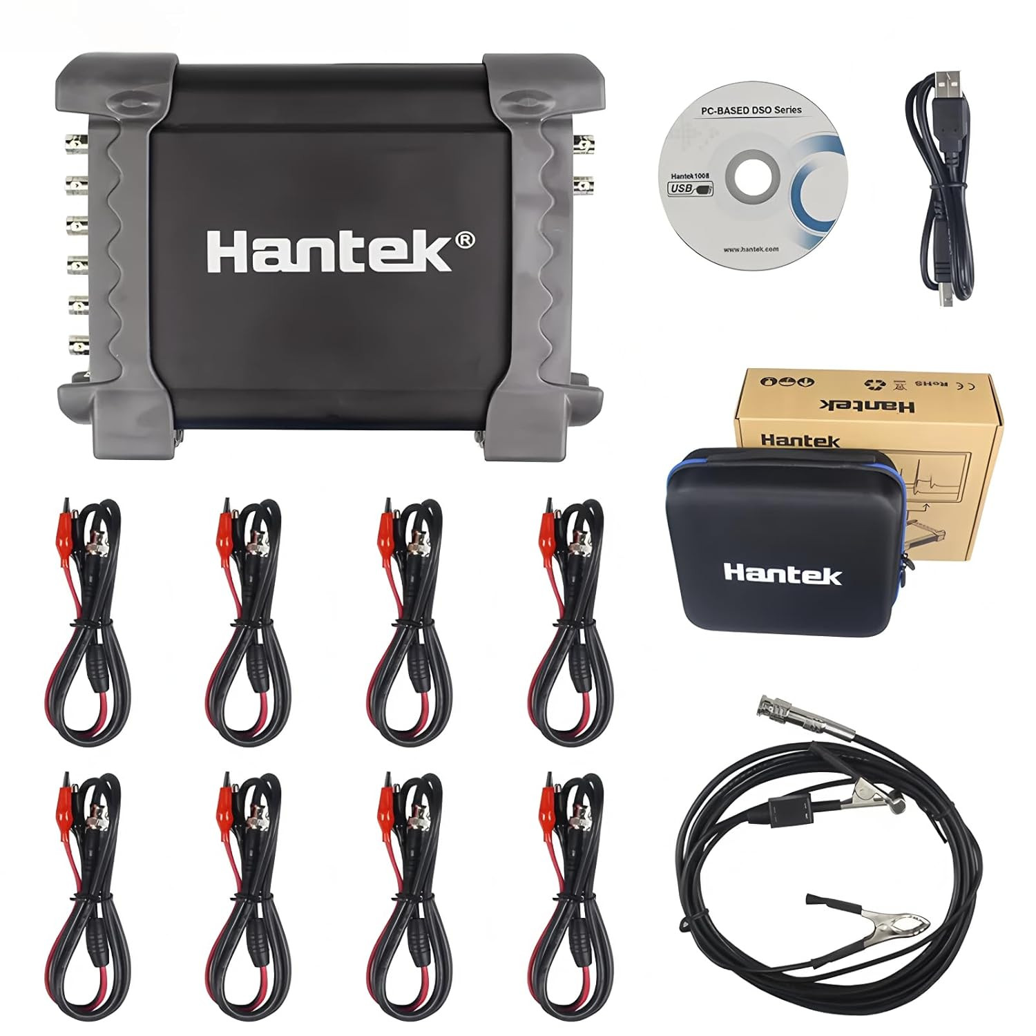 Hantek 1008C PC USB 8CH Automotive Diagnostic Digital Oscilloscope/Daq/Programma