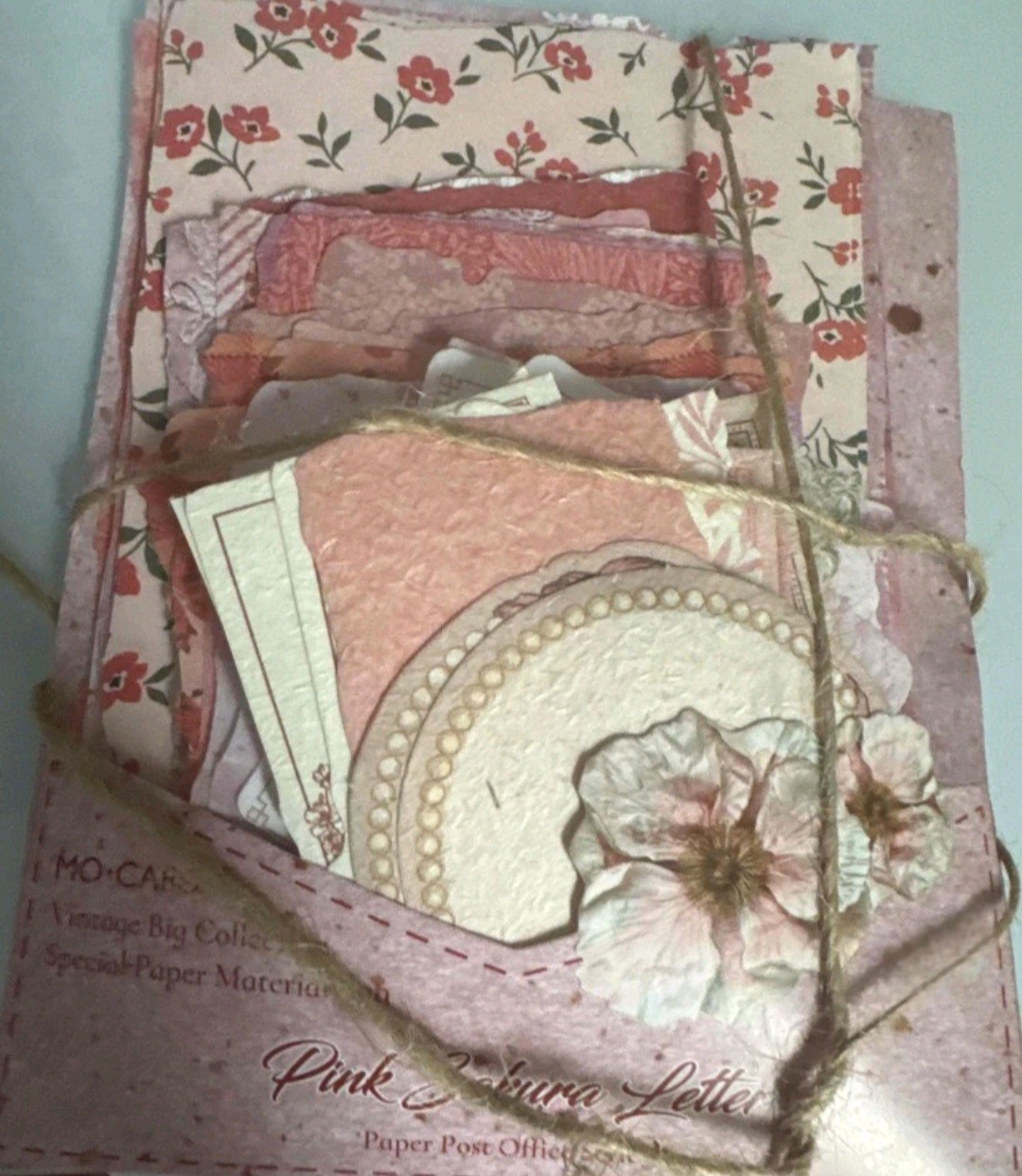 20pcs Ditsy Floral & Botanical Textured Blank Writing Paper,SATURA PINK LETTER