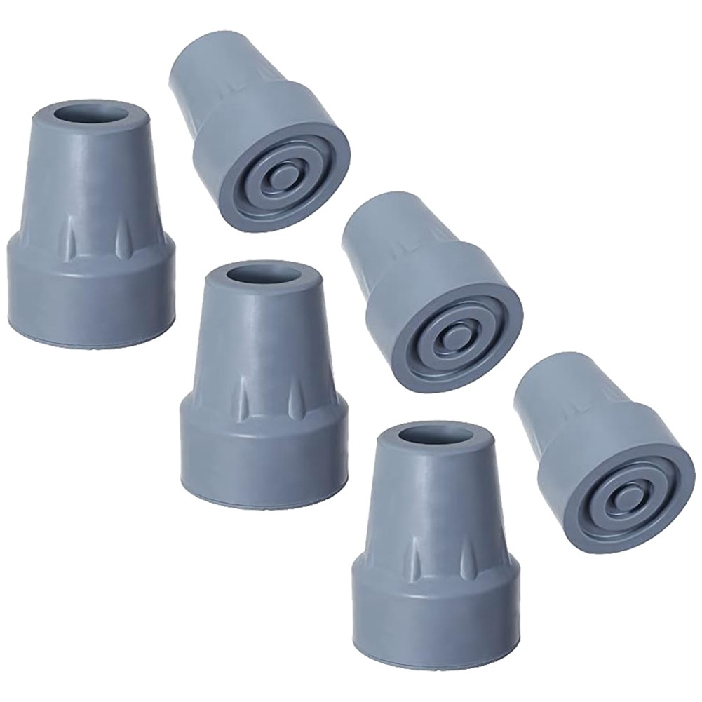 3/4Inch Heavy Duty Non-Slip Rubber Cane Tips, Crutch Pads, 6 PCS V1J16456