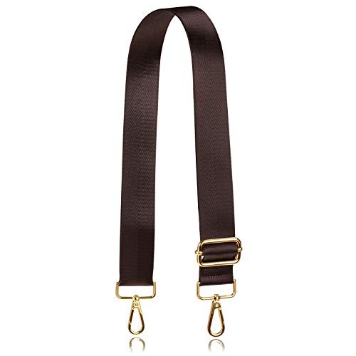 Allzedream Wide Purse Strap Replacement Crossbody Shoulder Bag Chocolate