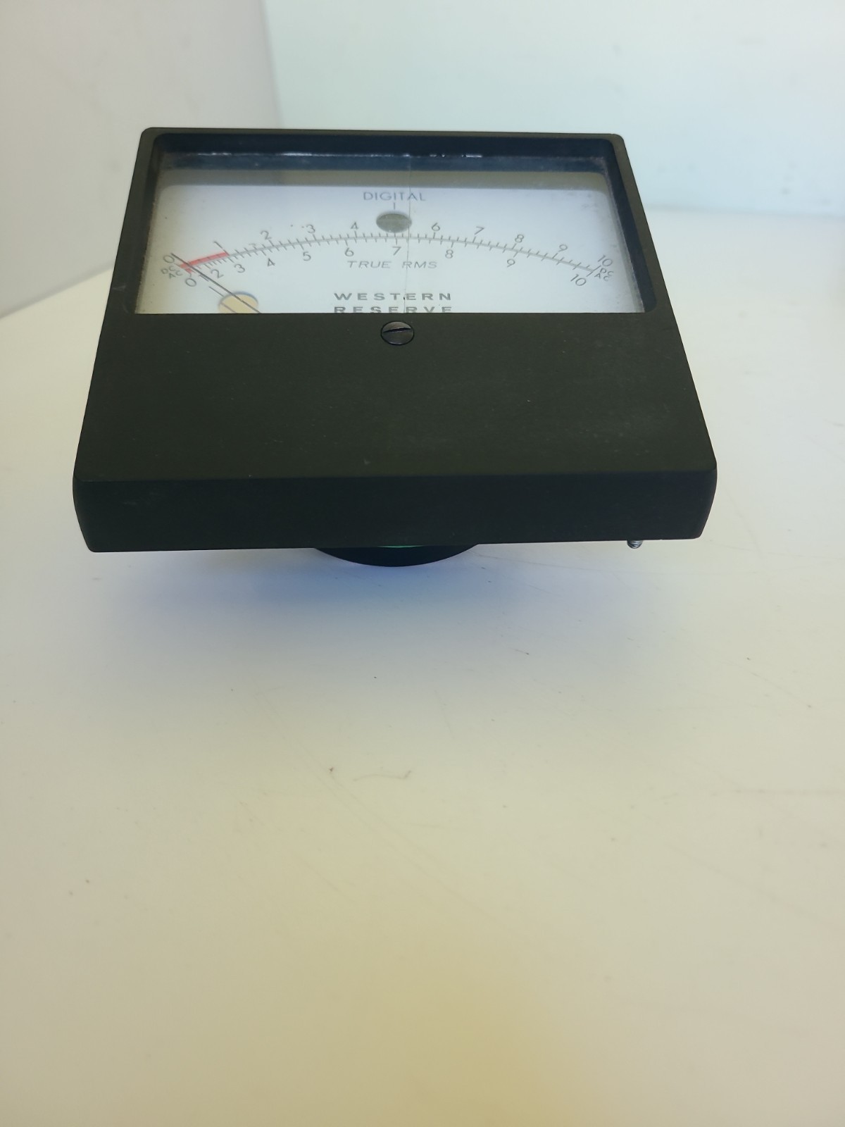 Western Reserve Electronics Model 503 panel meter, TRUE RMS 0-10 AC/DC, Crack!
