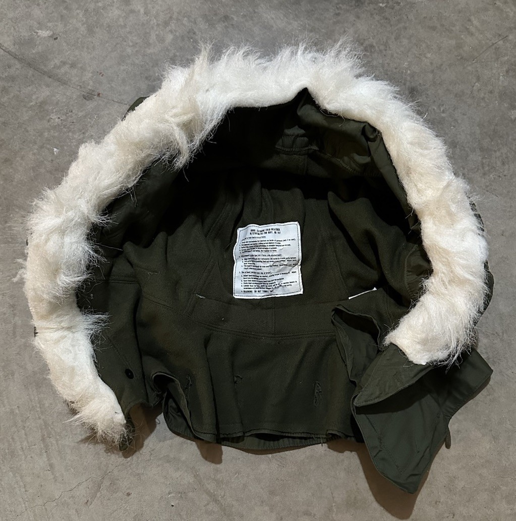 NEW USGI Vintage Military Extreme Cold Weather Hood w/Synthetic Fur Ruff OG-107