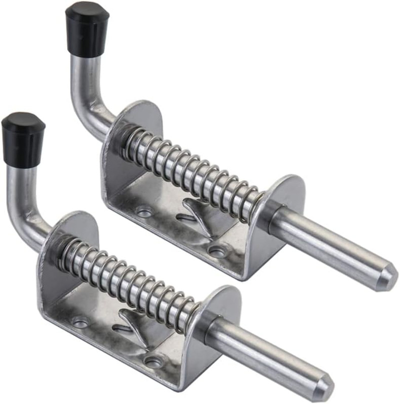 Spring Loaded Gate Latch Pin Barrel Bolt 5In Durable 304 Stainless Steel Heavy D