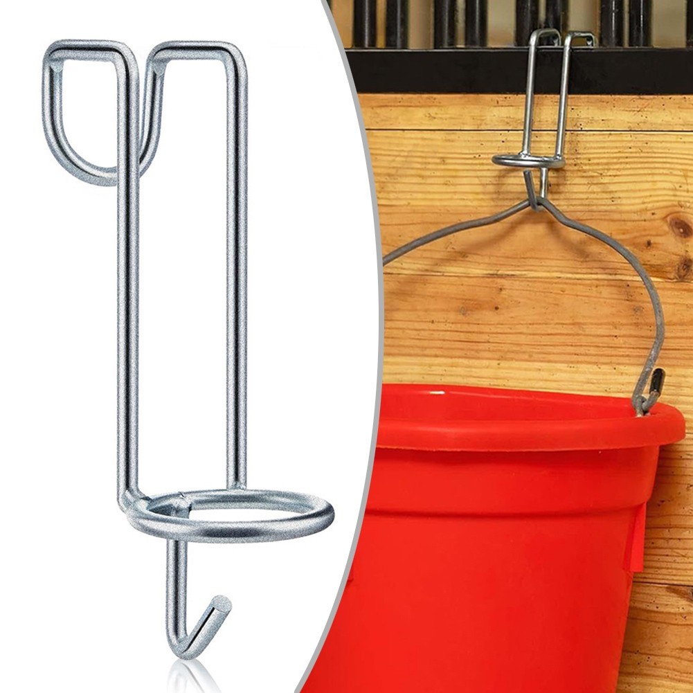 Iron Horse Bucket Coat Hanger for Stables Garages Adjustable for Water Feed