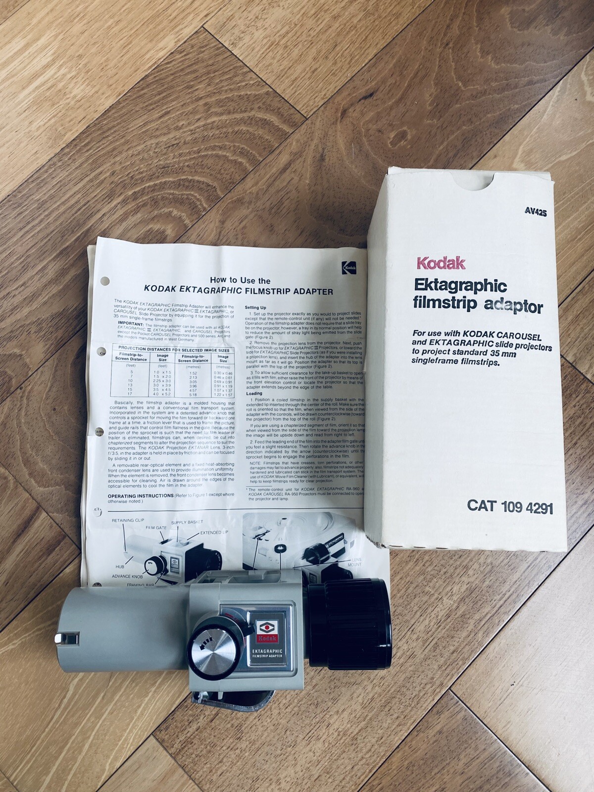 Kodak Ektagraphic Filmstrip Adaptor 3" F/2.8 Lens NOS NIB CAT 1094291 AV425