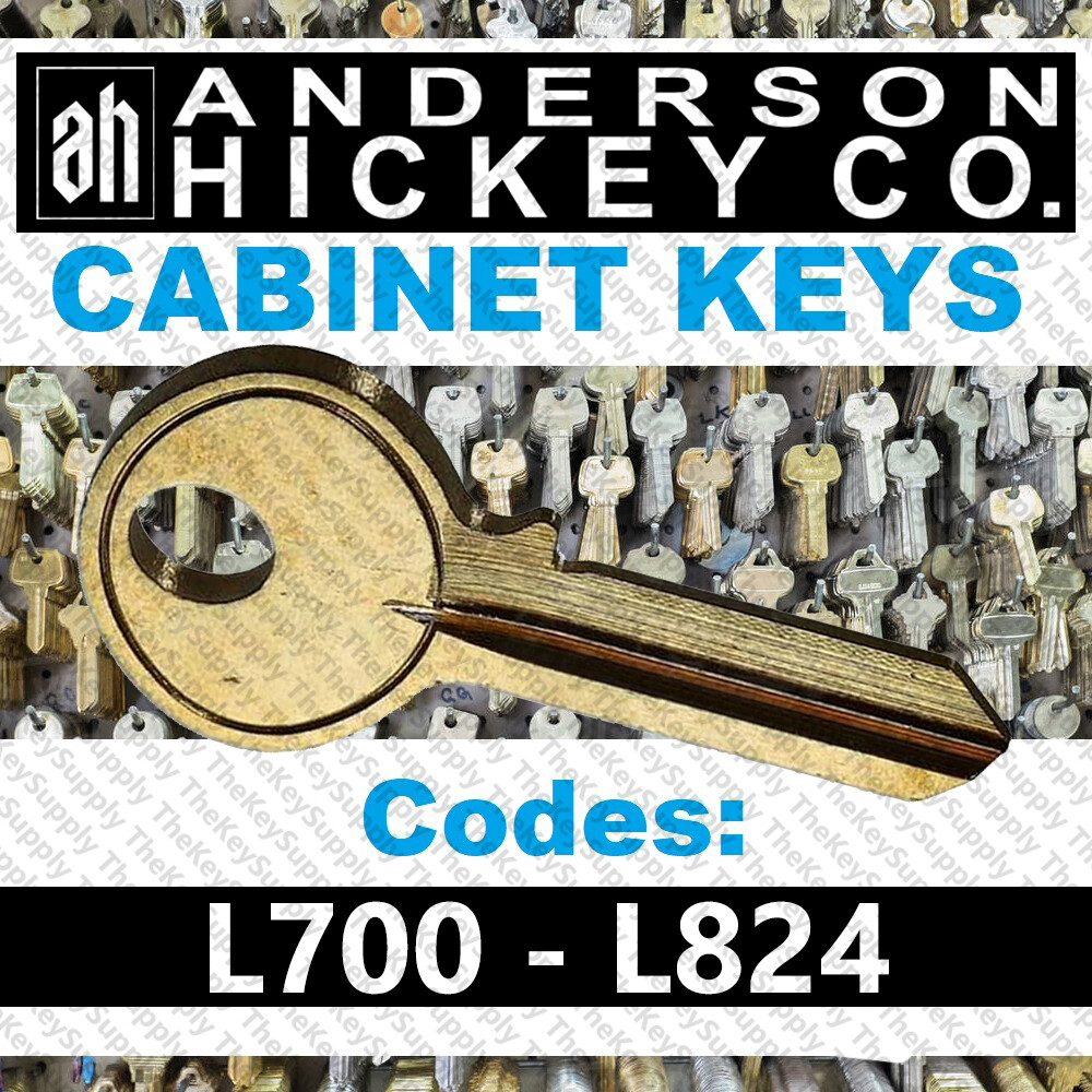 Anderson Hickey File Cabinet Key Cut to Your Code L700 - L824