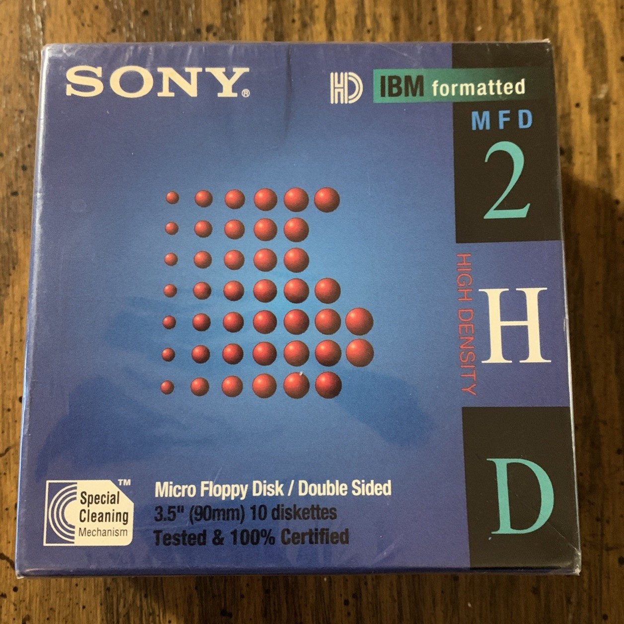 10 Pack Sony 3.5" Floppy Disks 10MFD-2HD CF IBM Formatted **NEW IN SEALED BOX**