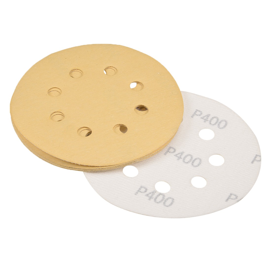 5-inch Sanding Discs, 400-Grits 8-Holes Hook and Loop for Orbital Sander 5pcs