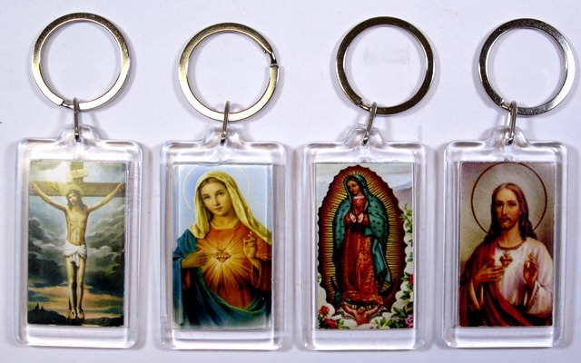 LOT OF 12,24--CHRISTIAN RELIGIOUS DESIGN KEYCHAINS  PHOTO CHANGEABLE GIFT-KC2783
