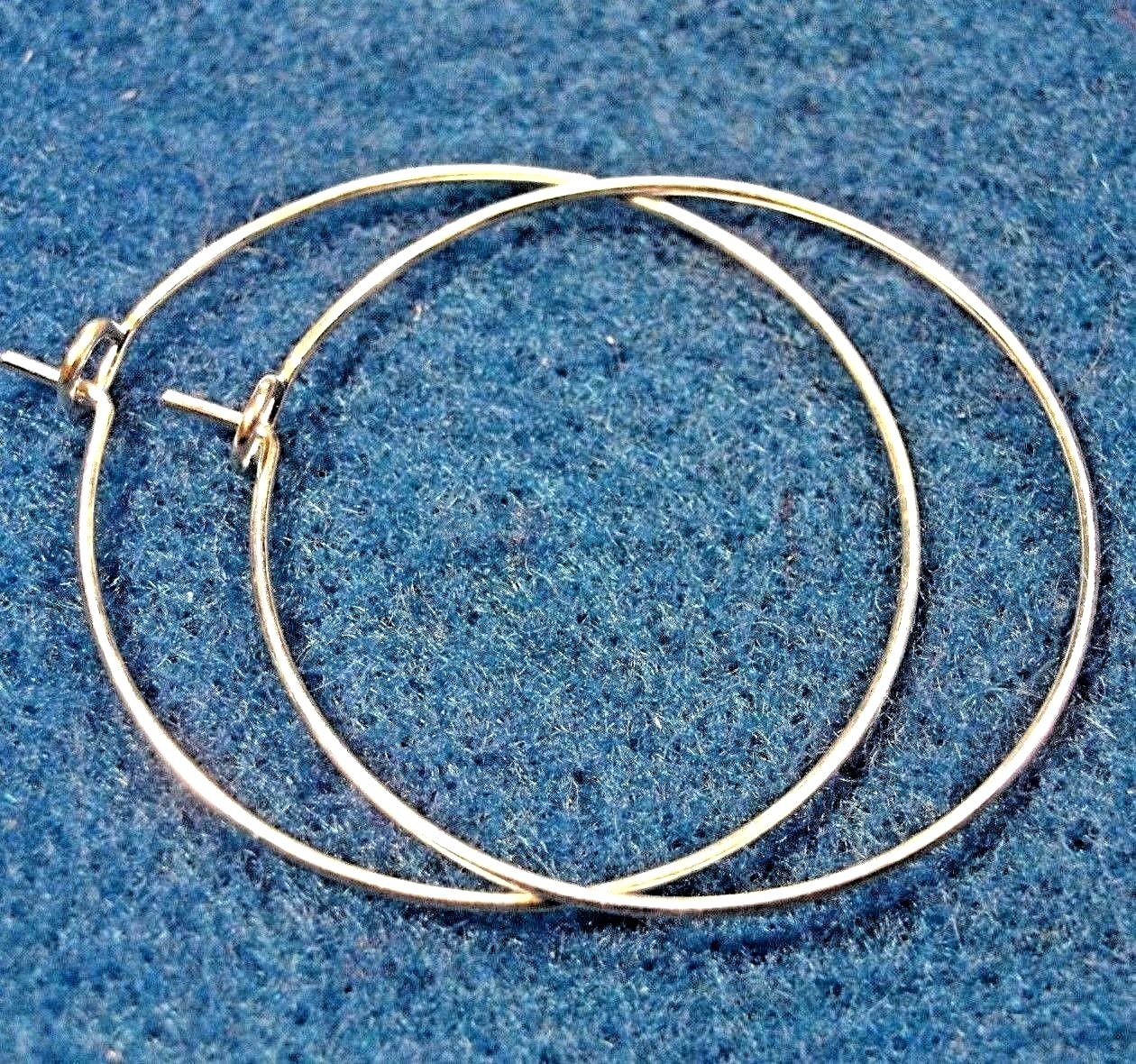 100Pcs. WHOLESALE Silver-Plated Earring Hoops 1-1/4"30m Tibetan Wine Glass Q0669