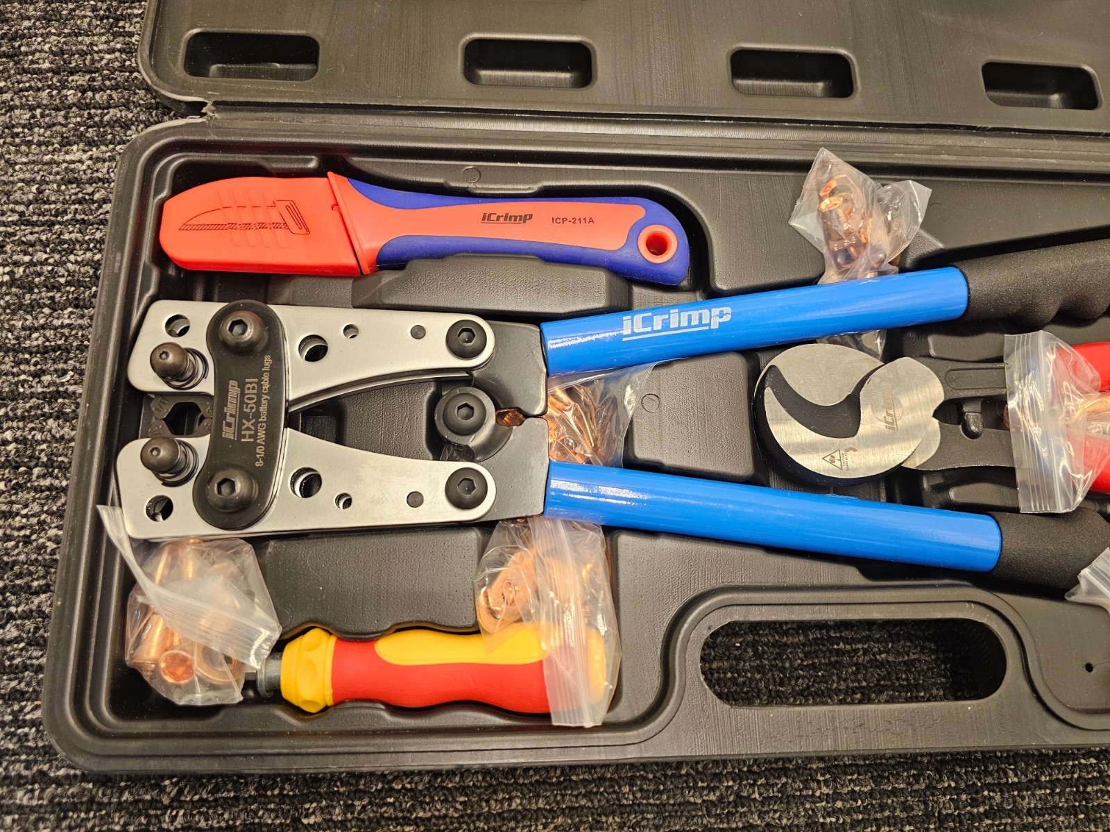 iCrimp Battery Cable Crimper Tool Hardware For AWG 8-1/0 Cable