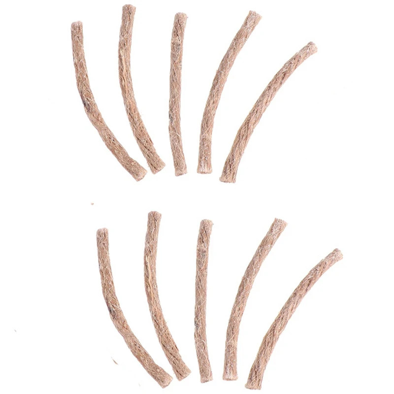 10Pcs Survival Wick Hemp Cord Camping Lighter Hemp Fire Starters Outdoor Wick Ca