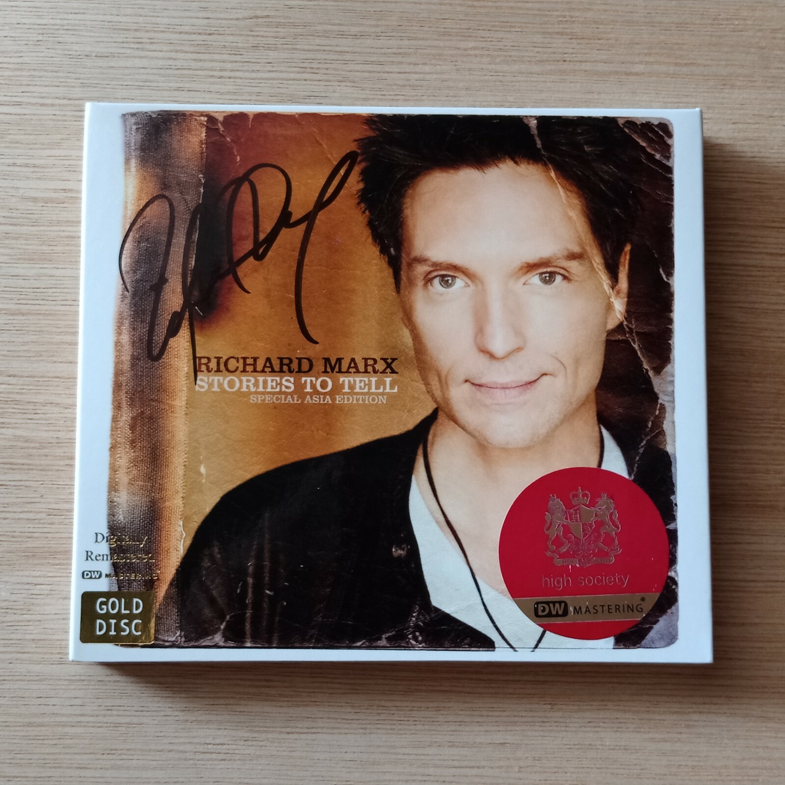 RICHARD MARX -Stories To Tell- Special Asia Edition Singapore Gold CD+DVD SIGNED