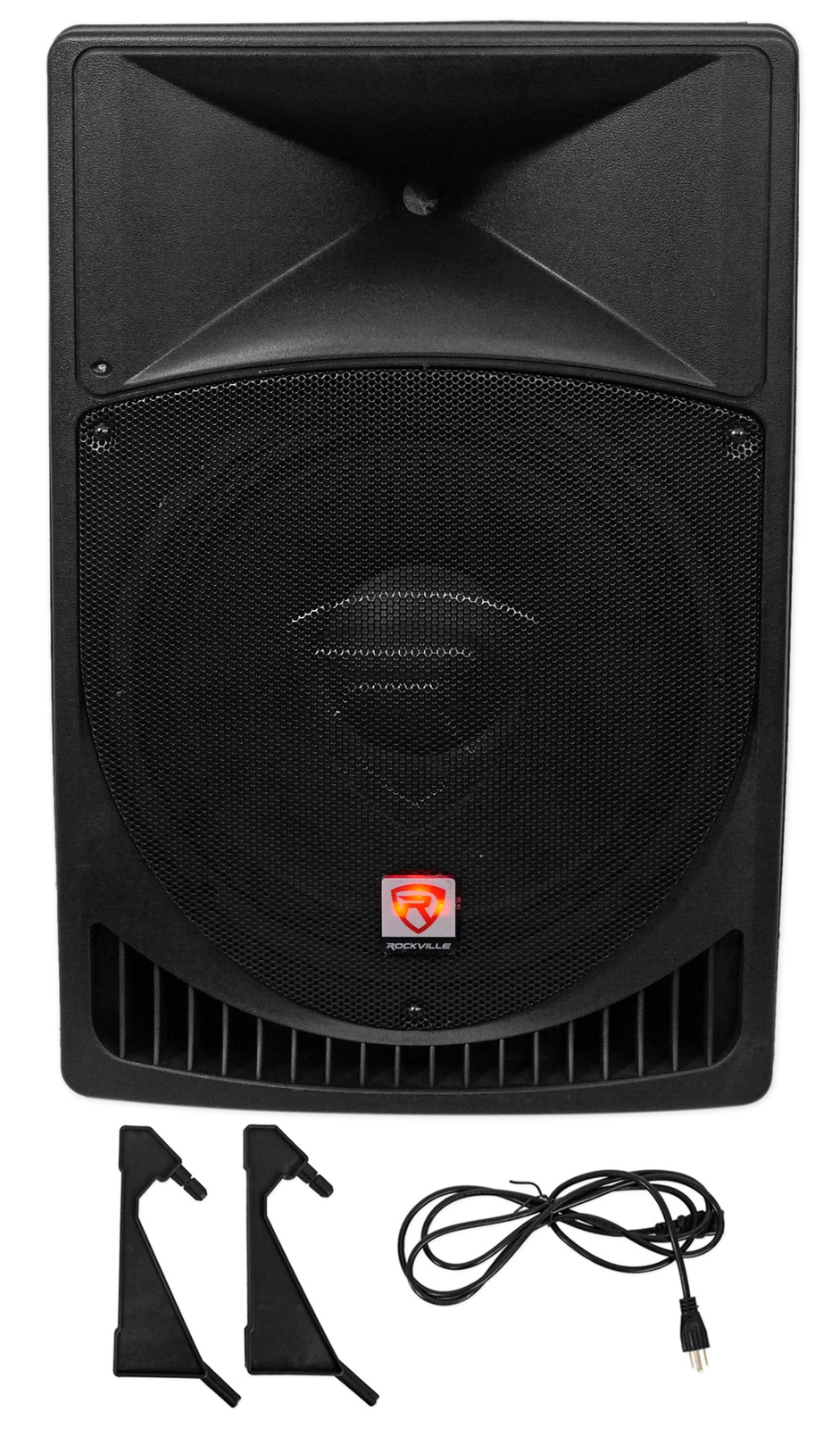 (2) Rockville RPG15 15" Powered 1000 Watt DJ PA Speaker+18" Active Subwoofer