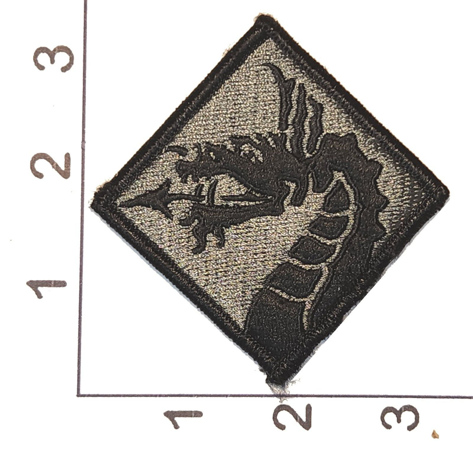United States Army 18th Army Patch Black Dragon Gray Field Embroidered Hook Loop