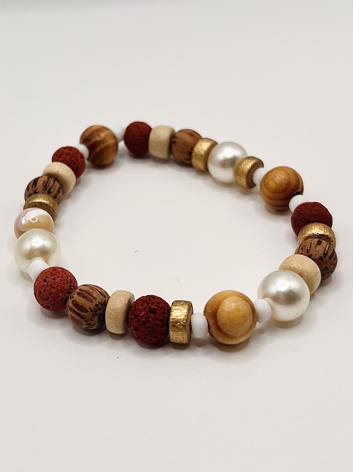 Neutral Beachy Beaded Bracelet