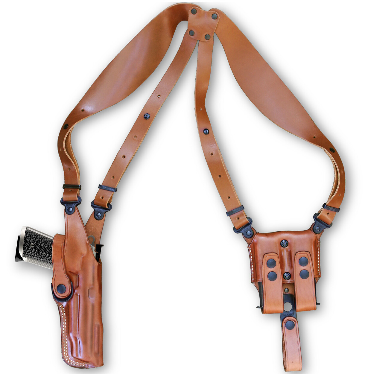 Vertical Shoulder Holster Fits Colt 1911 Gold Cup Trophy 45ACP/ 9mm 5" #1691#