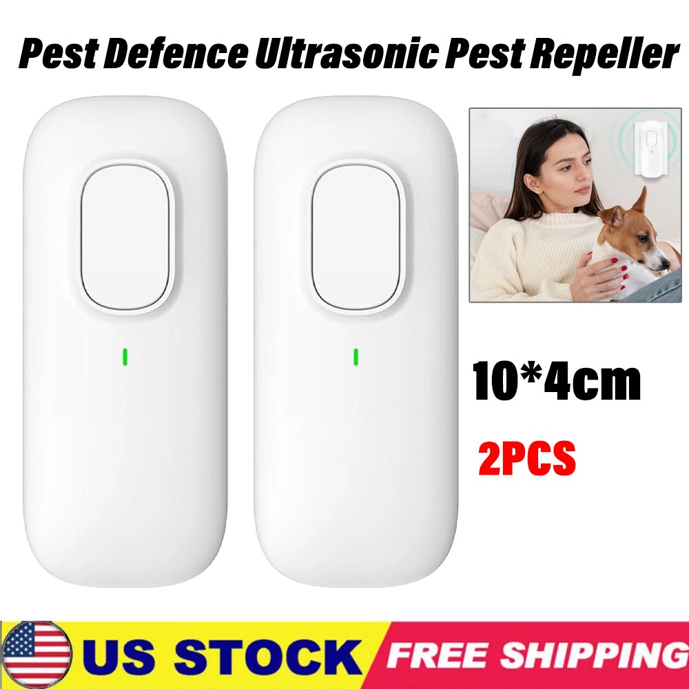 New Pest Defence Ultrasonic Pest Repeller, Ultrasonic Pest Repeller Plug USA 2PC