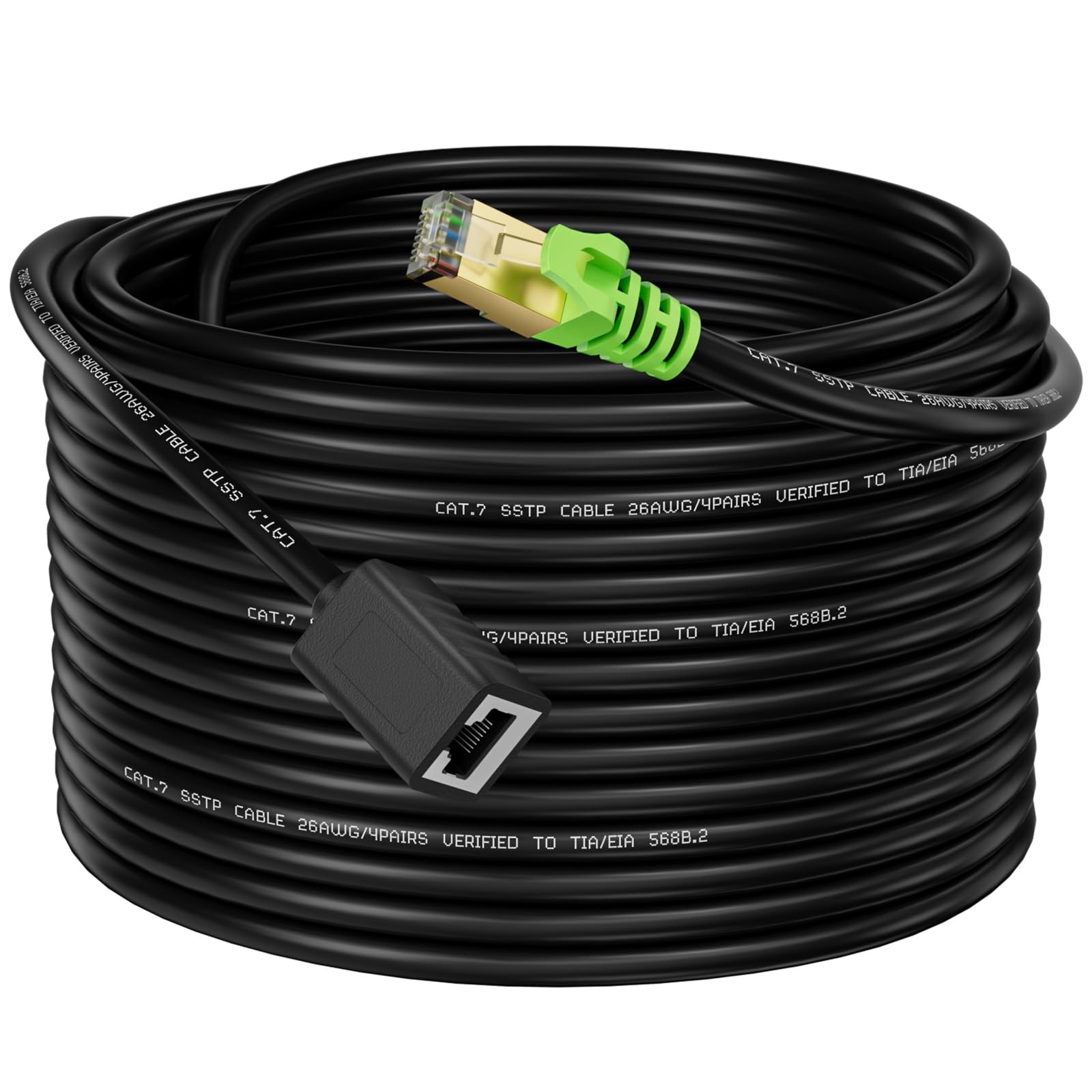 Ethernet Extension Cable 10ft, Network Cat6a 10FT, Black