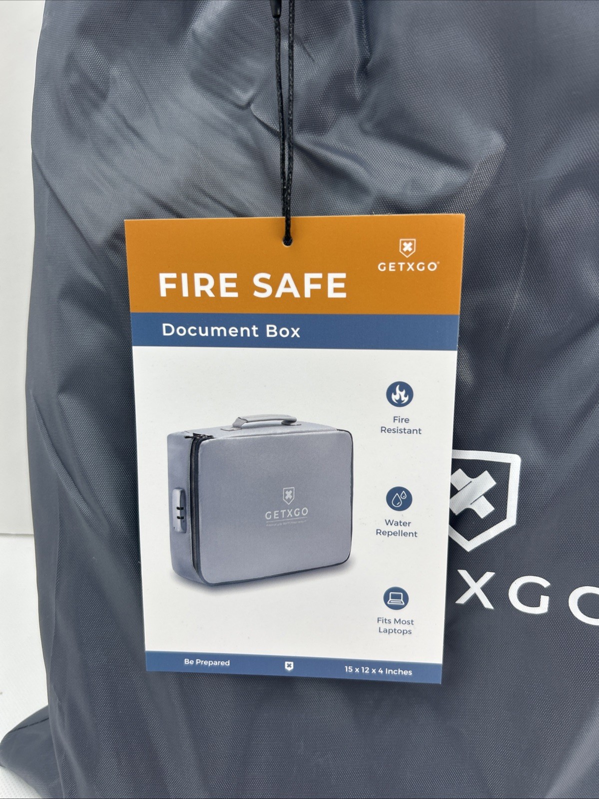 GETXGO Fire Resistant, Water Repellent, Durable Document Box
