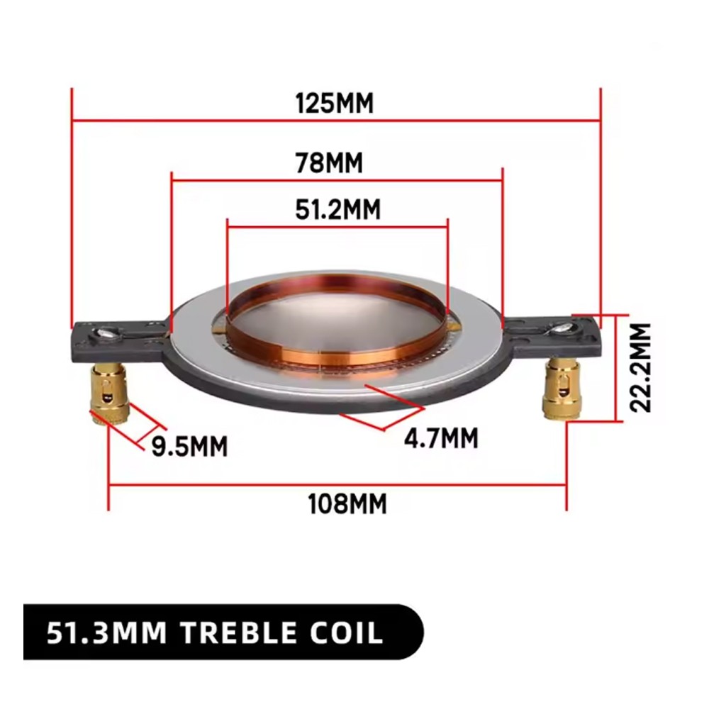 8PCS Replacement Diaphragm For DS18 PRO-D1 & PRO-DKH1 Horn Driver 8 Ohm 44.4mm