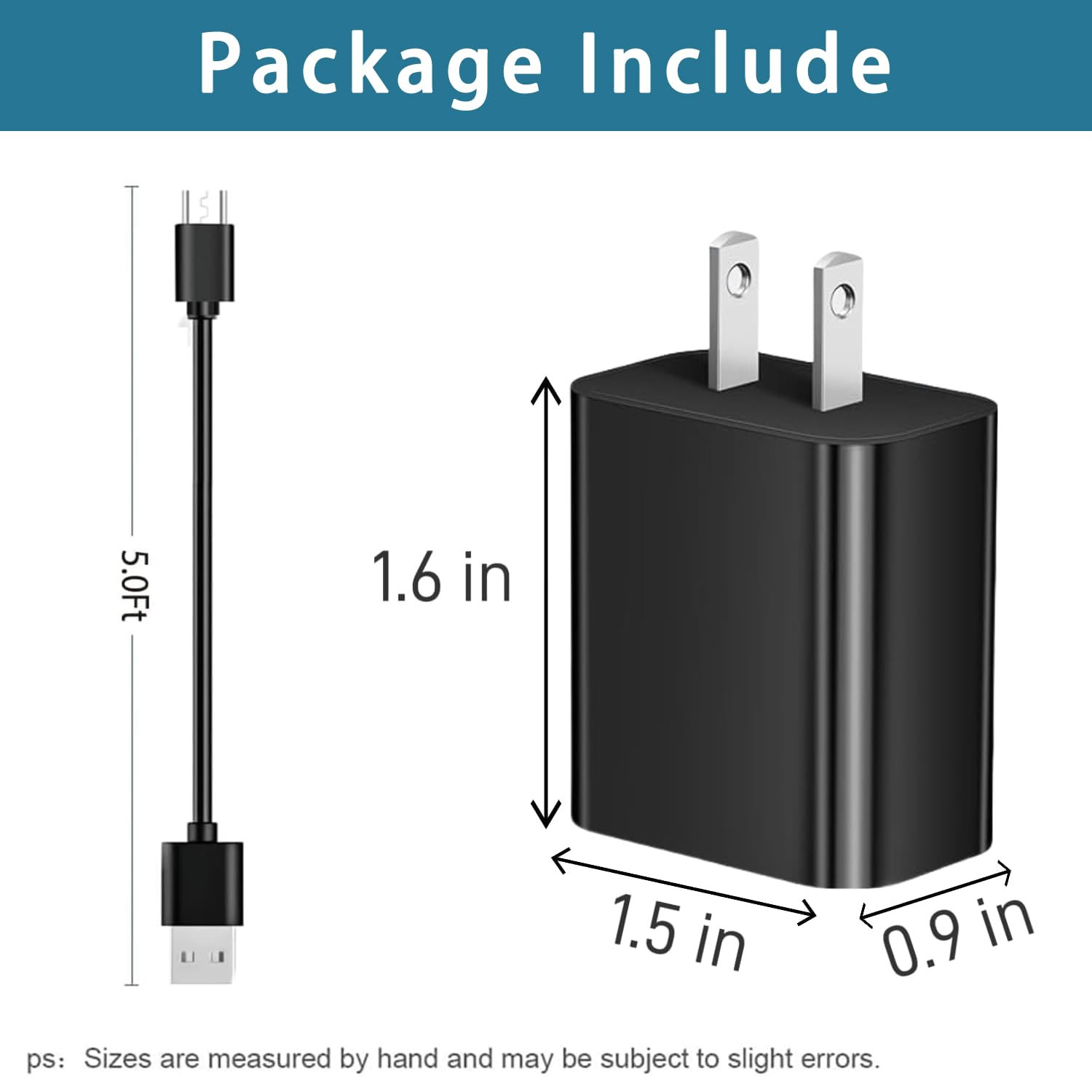 Charger for SimpliSafe Outdoor Camera 10W Micro USB Adapter with 5FT Cable