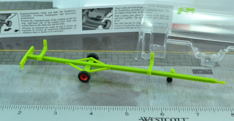 Wiking Combine Harvester Cutter Bar Trailer HO 1:87 Scale