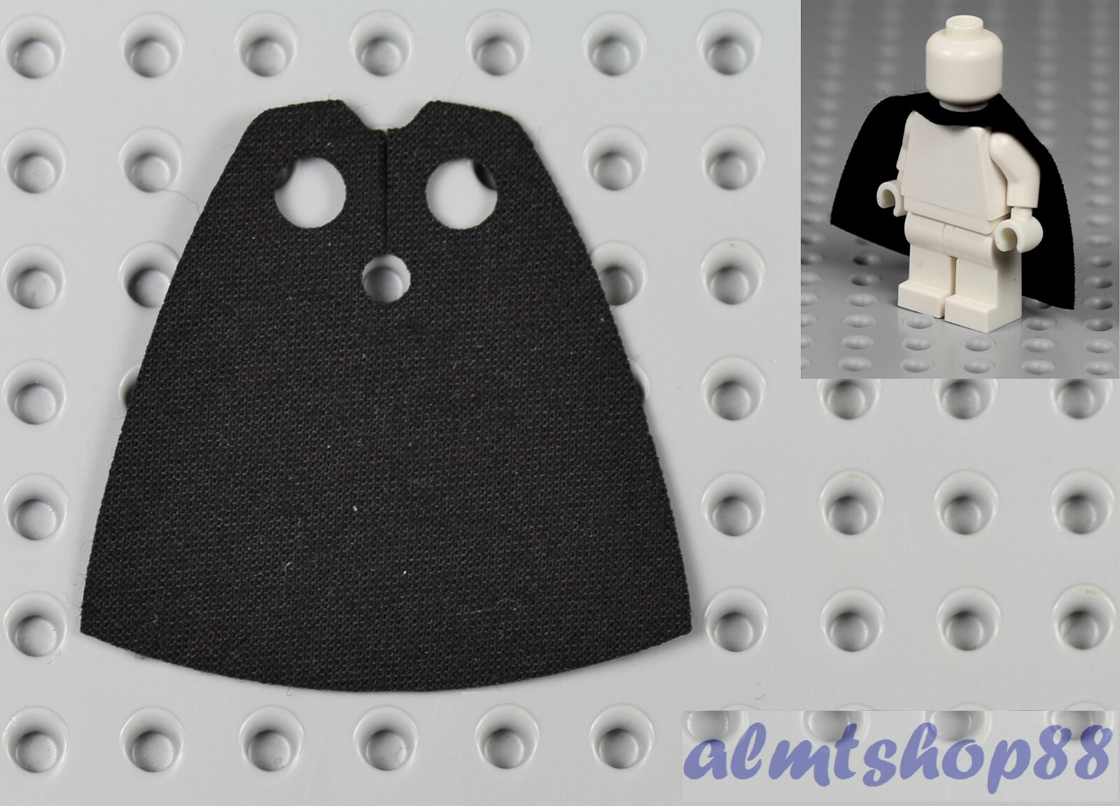 Black Cloth Cape For LEGO Minifigures - Fabric Robe Star Wars Harry Potter Jedi