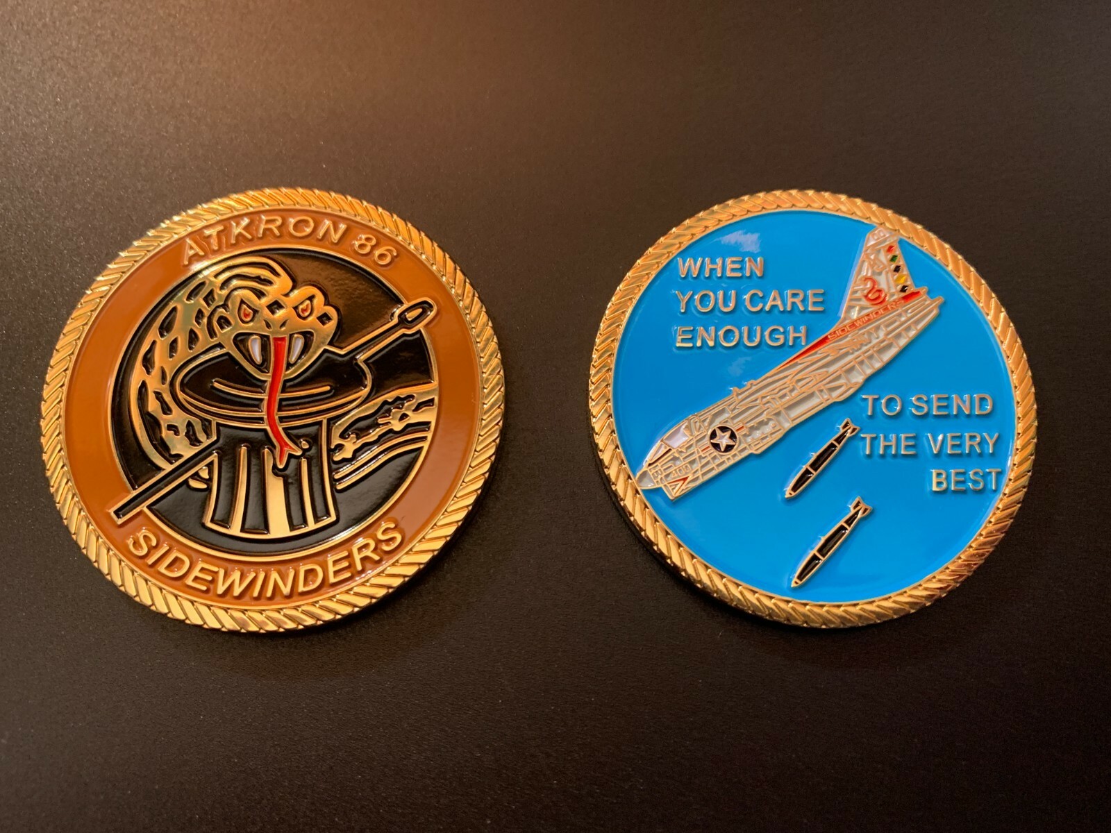 VA-86 Sidewinders Challenge Coin - Large & Beautiful - FREE SHIPPING!