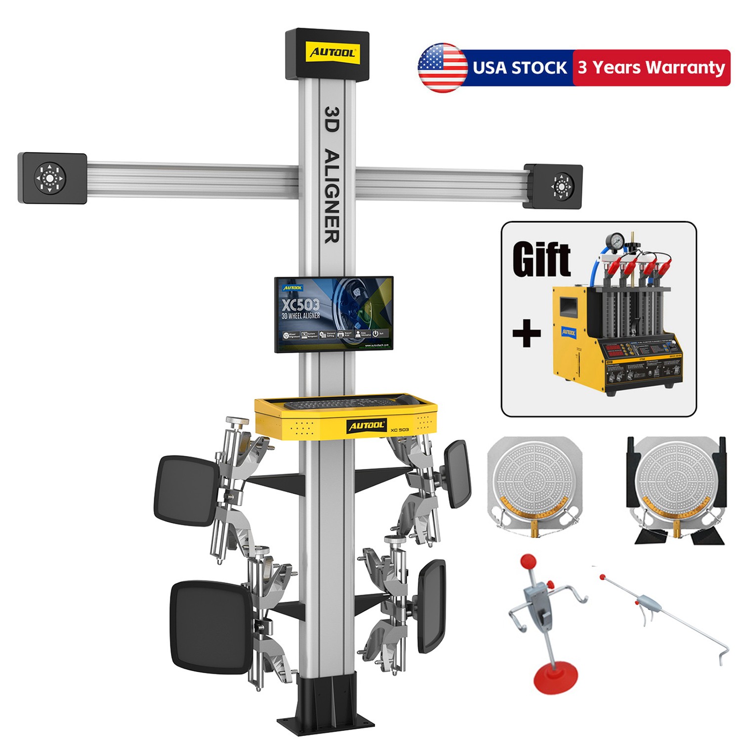 AUTOOL Wheel Alignment Machine Fully Automatic 3D Wheel Aligner Tire Alignment