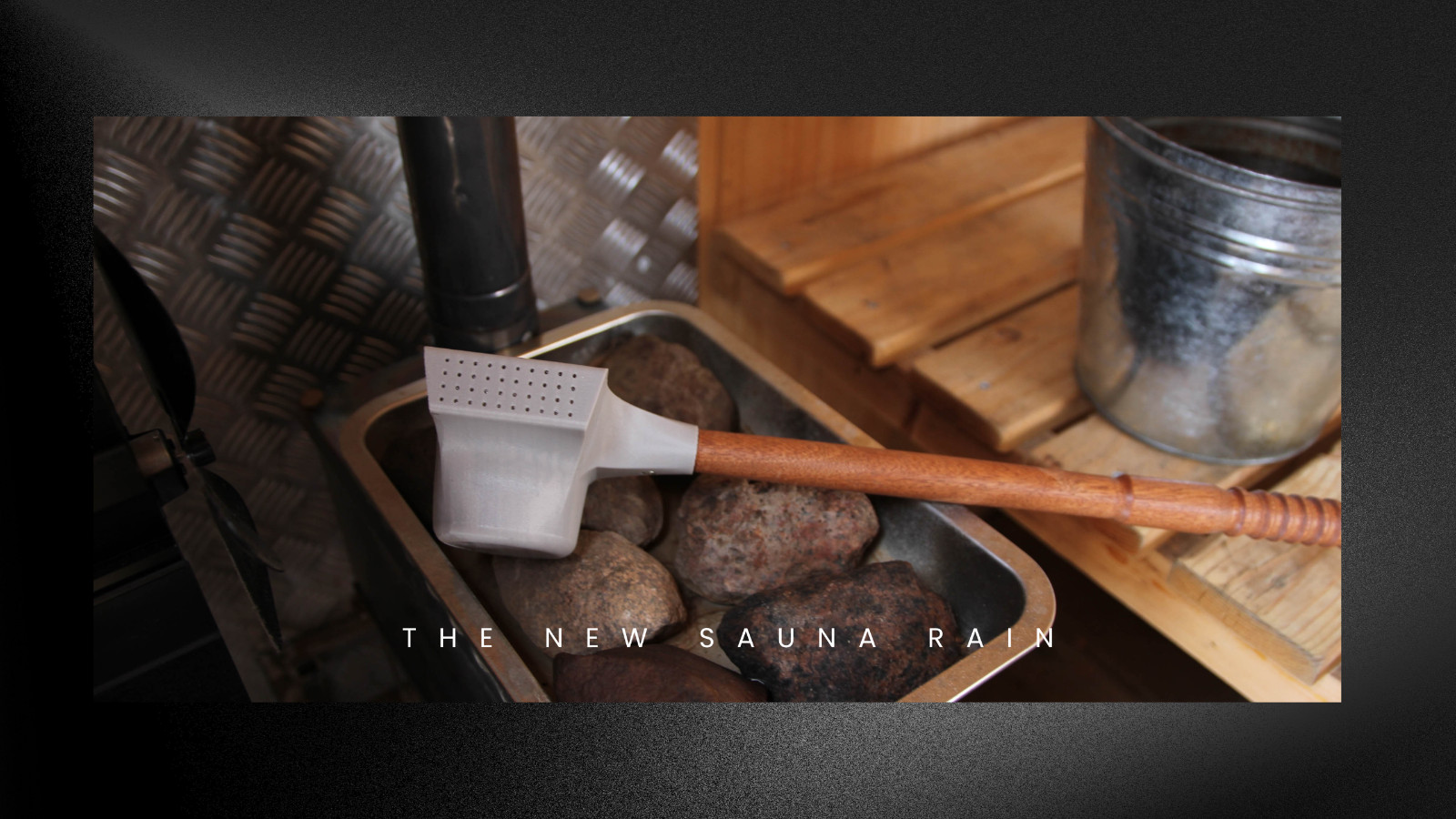 Sauna Ladle rain spoon   Mahogni Sipo handmade
