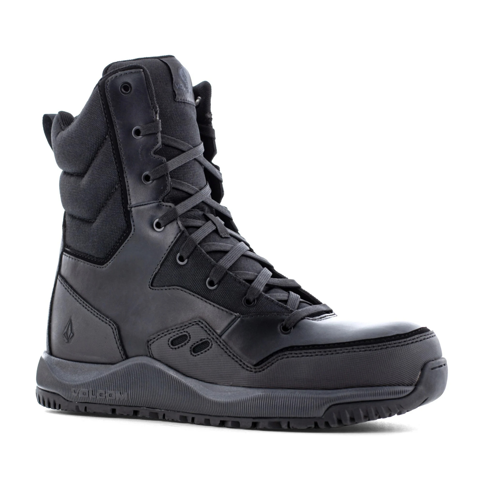 Volcom Men's 8" Tactical Boot With Side Zipper - Street Shie Black - 11 Medium